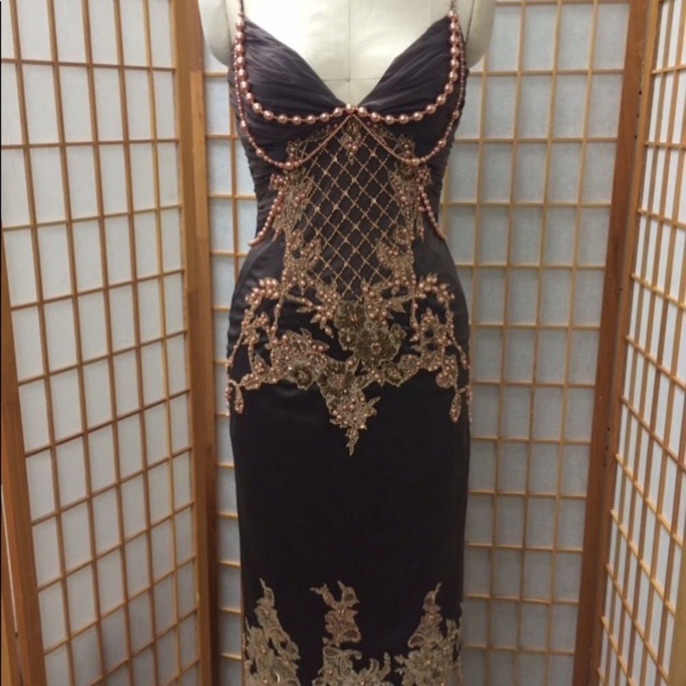 Like New Mandalay Gray Cocktail Dress.